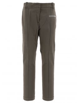 Trousers featuring double welt pocket