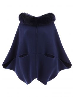 Wool and cashmere cape