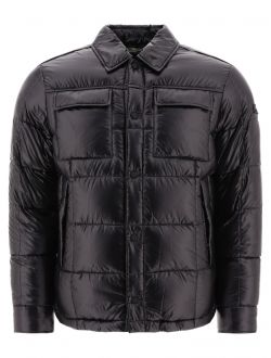 Down jacket with patch pockets