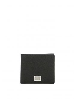 Wallet with logo plaque