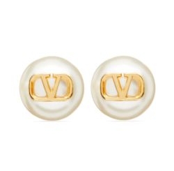 Valentino Garavani Earrings With Pearls "Vlogo