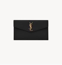 Saint Laurent Uptown Pouch In Grain De Poudre Leather