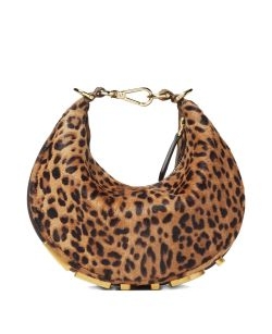 Fendi Nano Fendigraphy Brown charm in cavallino calfskin