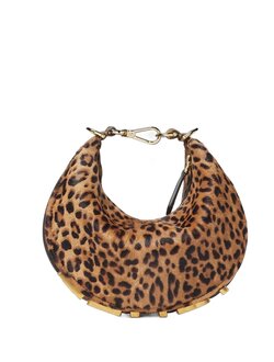 Fendi Nano Fendigraphy Brown charm in cavallino calfskin