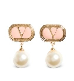 Valentino Garavani Vlogo Signature Pearl Earrings