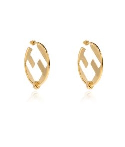 Fendi EverRound Earrings Gold-coloured