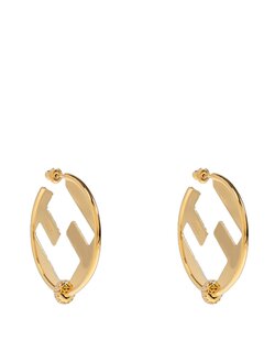 Fendi EverRound Earrings Gold-coloured
