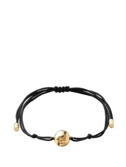Fendi Sphera Bracelet Black cord and gold-coloured metal