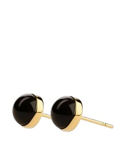 Fendi Sphera Earrings Gold and black coloured