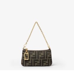 Fendi Baguette Pouch Minitobacco Brown