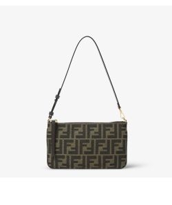 Fendi Flat Baguette Pouch Tobacco Brown