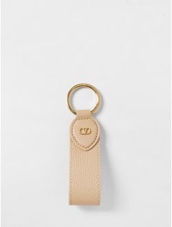 Valentino Garavani Leather Vlogo Keychain