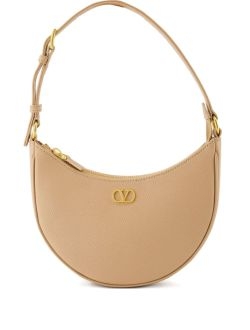 Valentino Garavani Pink Leather Vlogo Signature Mini Hobo Bag
