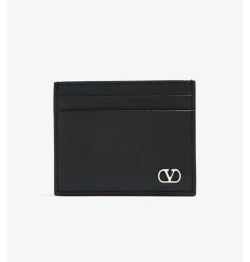 Valentino Garavani Vlogo Signature Card Holder In Black