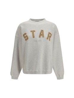 Sweatshirt crewneck in cotton with contrasting logo