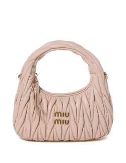 Miu Miu Wander matelass&eacute; nappa leather hobo bag