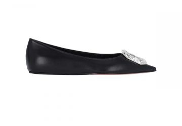 Amina Muaddi Flat shoes Black
