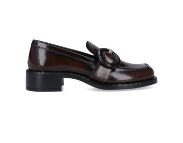 حذاء برادا مسطح بني