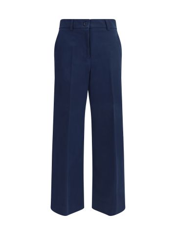 Urial cropped trousers in cotton satin
