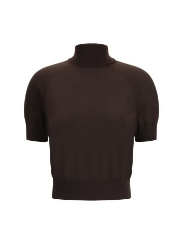 SHORT SLEEVE TURTLENECK TOP