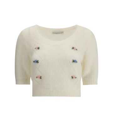 Short sleeve mohair Sweater