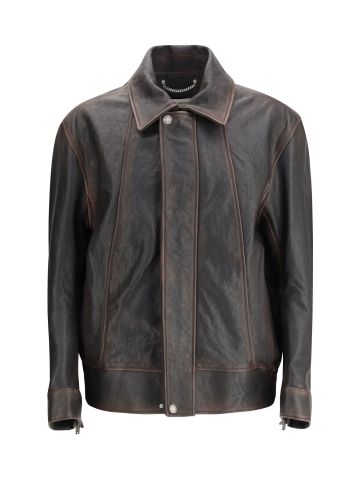 Nappa leather Bomber Jacket