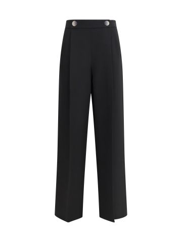 Silk crepe cady one-dart Pants