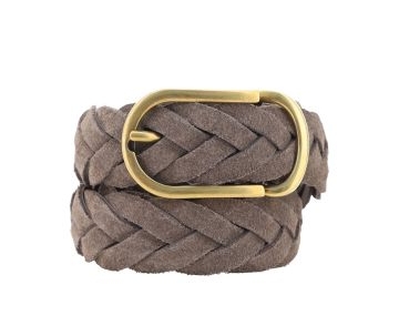 Leather belt braided design