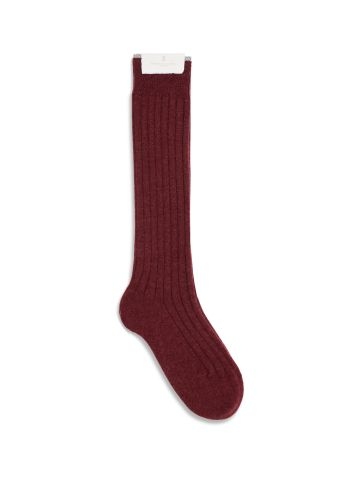 Cashmere ribbed Socks