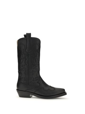MID SHAFT EMBROIDERED WESTERN BOOT