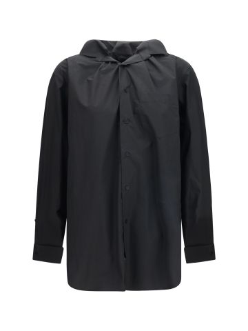Shirt with elasticated collar