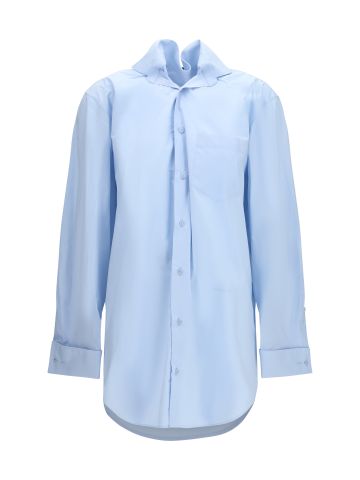 Shirt with elasticated collar