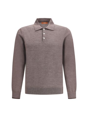 KNITTED LONG SLEEVED POLO SHIRT